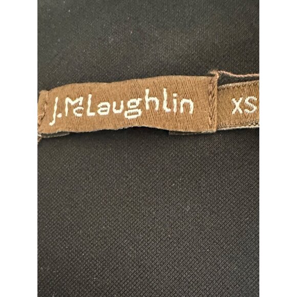 J.McLaughlin XS Black Bell Tiered Sleeve Dress Rayon Blend Womens Elegant Style - Picture 3 of 12